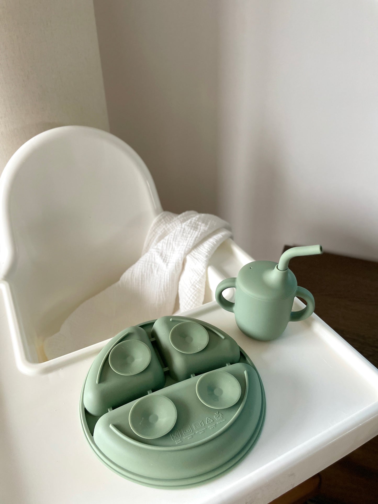 Tallrik med 4 Sugproppar Matcha