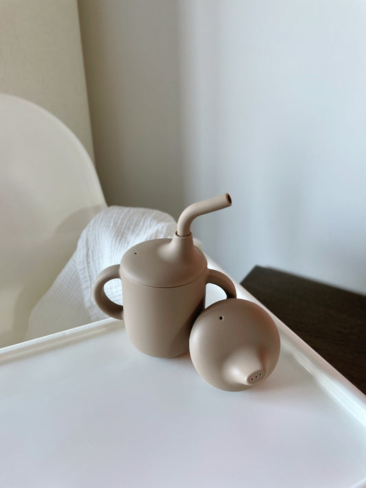 Pipmugg + Sugrör Khaki